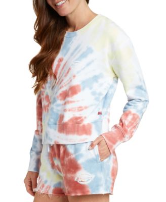 Dickies - Cotton Crewneck Tie-Dyed Cropped Sweatshirt