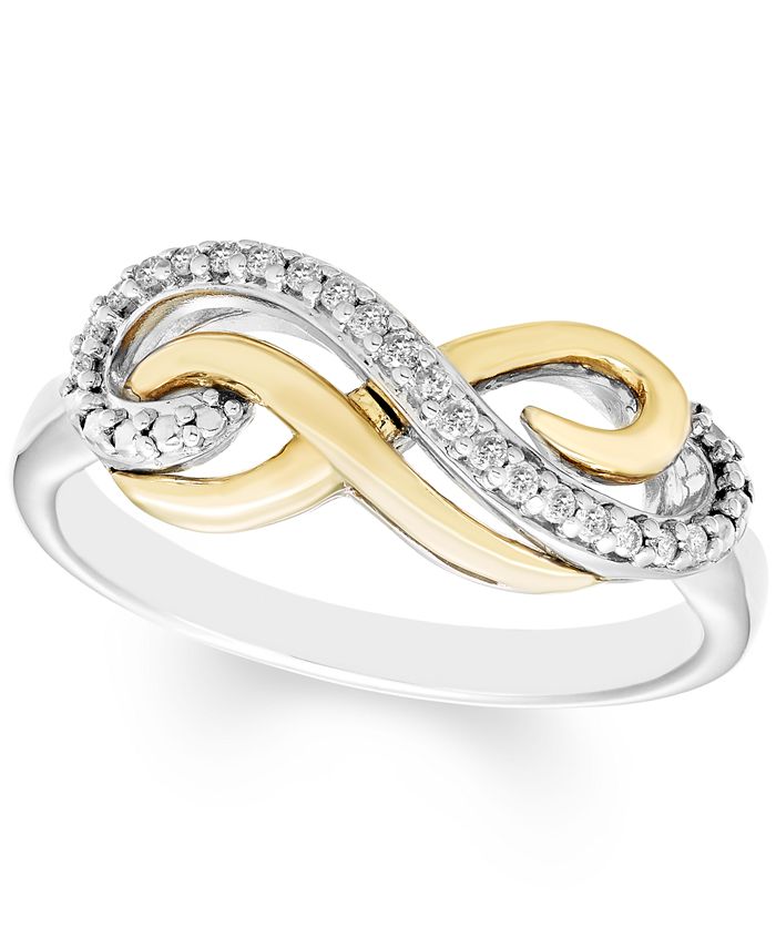 Macy s Diamond Infinity Ring 1 10 ct. t.w. in Sterling Silver