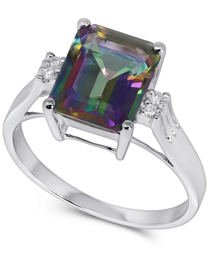 Macy s Mystic Topaz 3 3 4 ct. t.w. Diamond Accent Ring in 14k