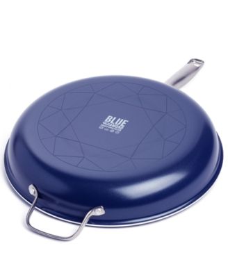 Family Feast Diamond-Infused Ceramic Nonstick 14" Frying Pan with Helper Handle
