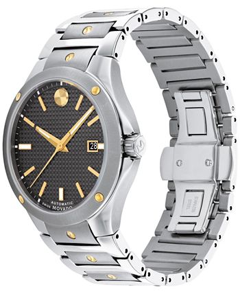 Movado - Men's Swiss Automatic Sports Edition Stainless Steel & Gold PVD Bracelet Watch 41mm