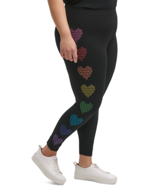 Calvin Klein Performance Plus Size Pride Heart Logo High-Waisted Leggings