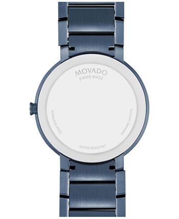 Movado - Men's Swiss Sapphire Blue PVD Bracelet Watch 39mm