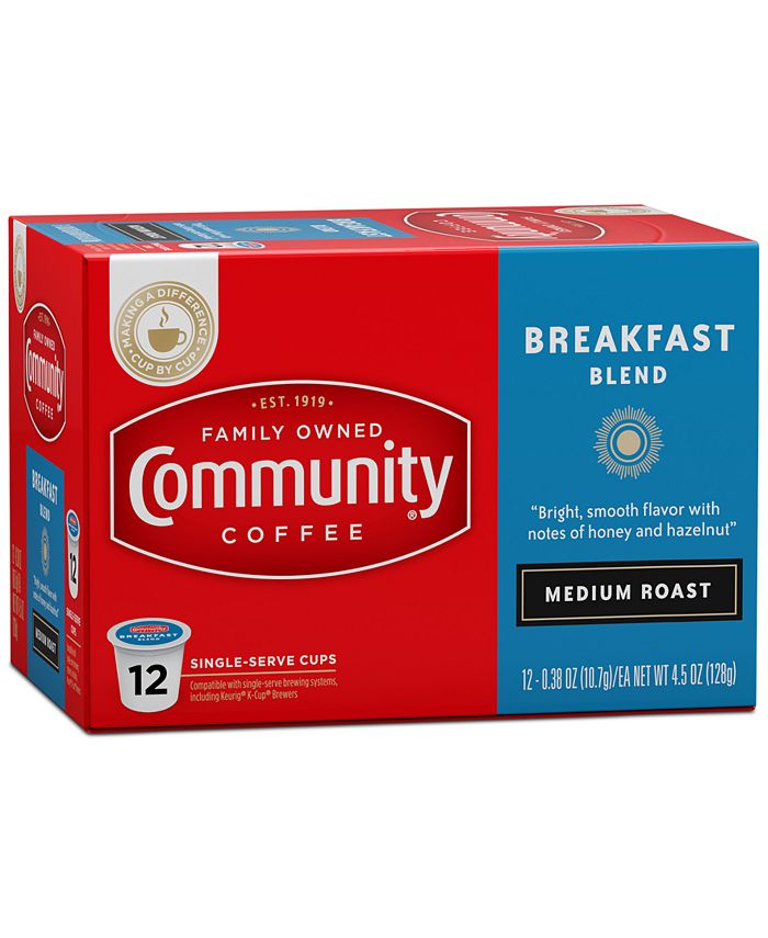 Community Coffee Breakfast Blend Medium Roast Single Serve Pods, Keurig