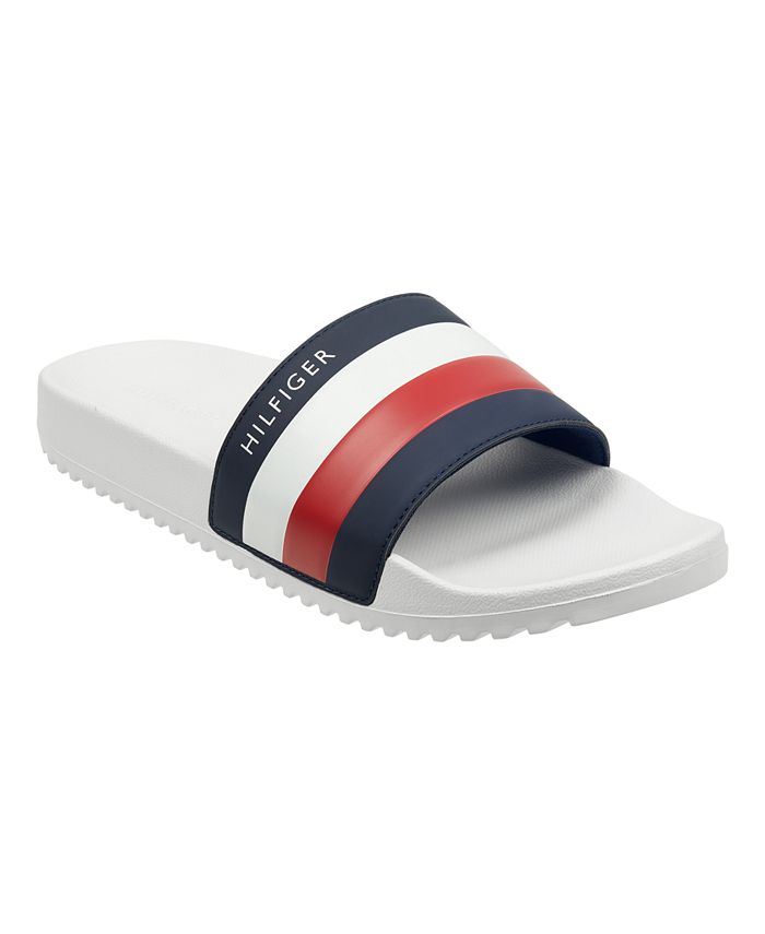 Tommy Hilfiger Men's Rozi Global Stripe Branding Pool Slide