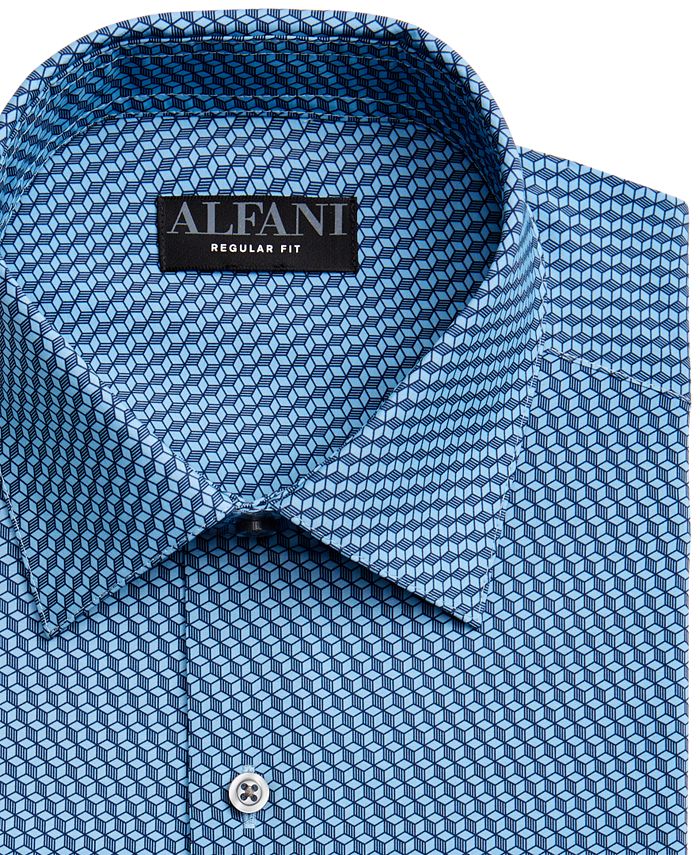 Alfani Men's Regular Fit 4-Way Stretch Dress Shirt, Created for Macy's ...