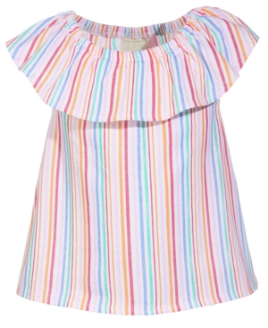 First Impressions Baby Girls Striped Flutter Top Created for Macy's