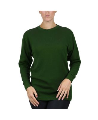Women's Loose Fit Waffle Knit Thermal Shirt