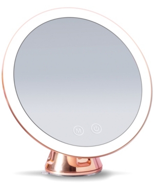 Fancii Lana Rechargeable 10x Magnifying Mirror With 3 Light Settings In Copper