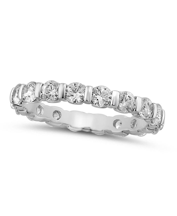 Macy's Diamond Bar Eternity Ring (2 ct. t.w.) in 14k White Gold - Macy's