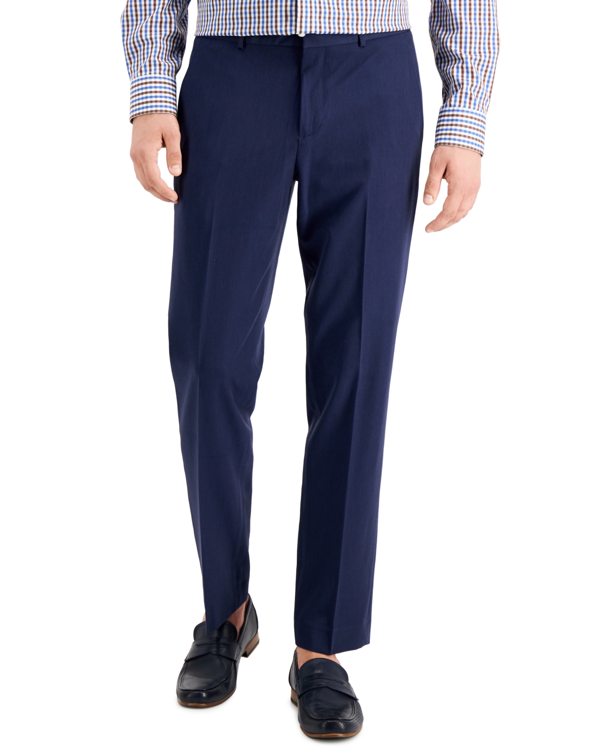 Shop Perry Ellis Portfolio Men's Modern-fit Stretch Solid Resolution Pants In Chiseled