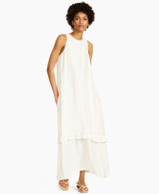 macy's white long sleeve dress