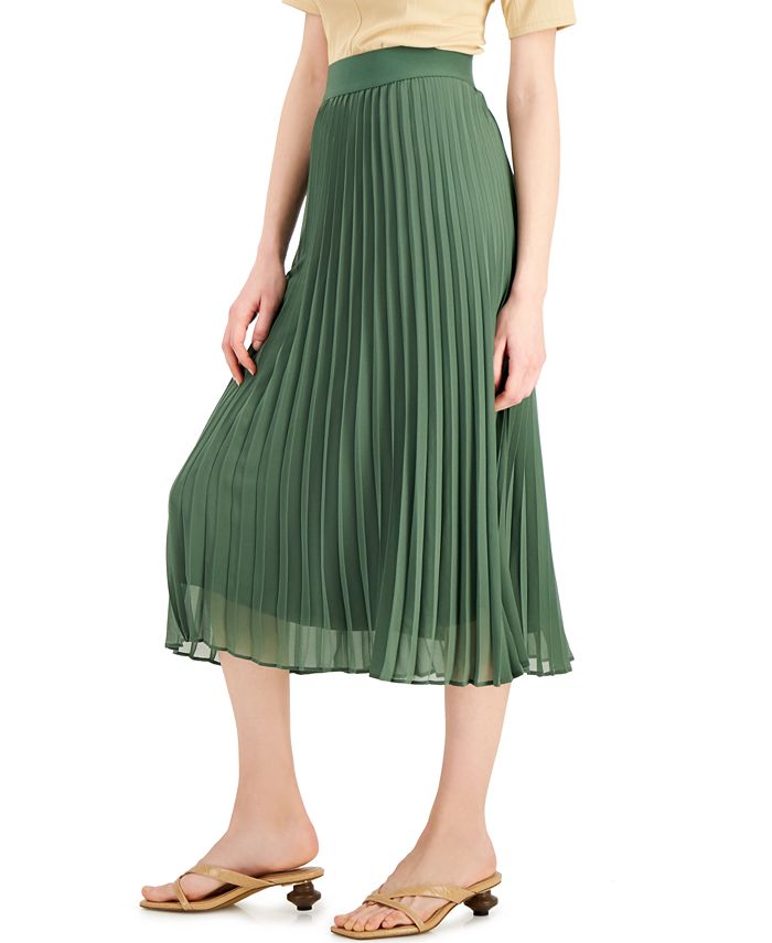 Alfani Pleated Midi Skirt, Created for Macy's & Reviews Skirts