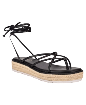 Nine West Women's Candid Strappy Tie-Up Espadrille Sandals Women's Shoes