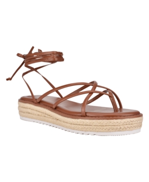 Nine West Women's Candid Strappy Tie-Up Espadrille Sandals Women's Shoes
