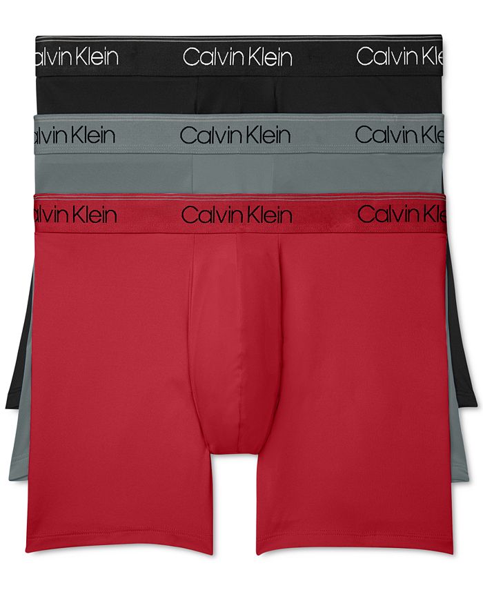 Calvin Klein Men's 3-Pack Microfiber Stretch Boxer Briefs Underwear - Macy's