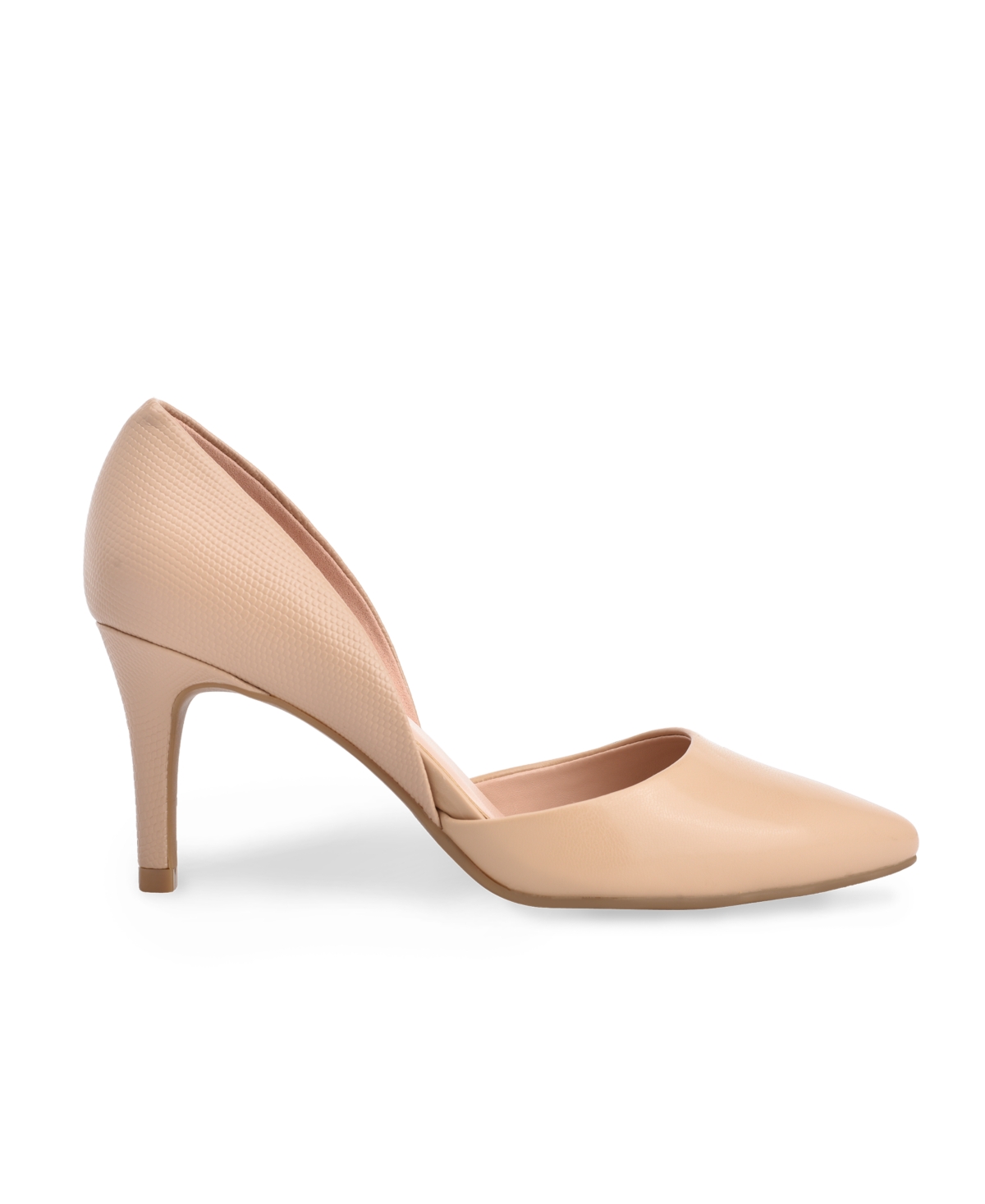 Shop Bandolino Women's Grenow D'orsay Pointed Toe Pumps In Beige Lizard