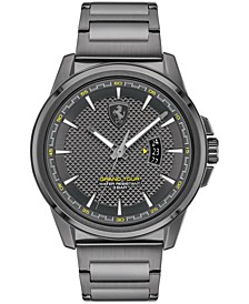 Men's Grand Tour Gray-Tone Stainless Steel Bracelet Watch 44mm