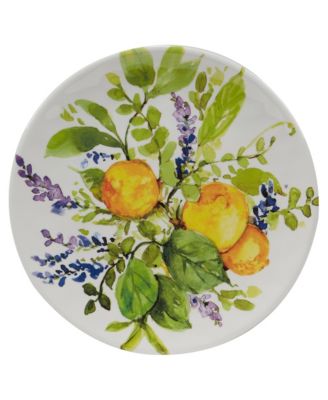 Certified Lemon Zest 6 Piece Melamine Salad Plate