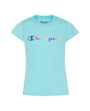 Big Girls Color Block Script Short Sleeve Tee