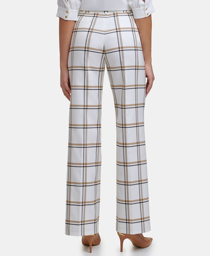 Calvin Klein Plaid Wide-Leg Pants & Reviews - Pants & Capris - Women ...