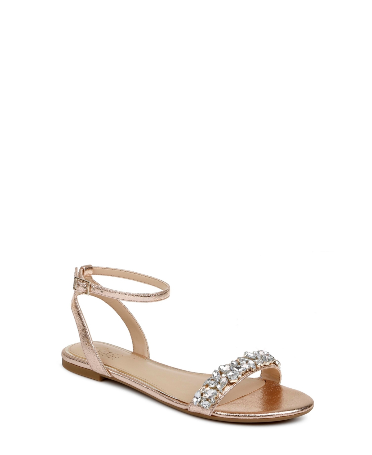 Women's Ohara Embellished Evening Flat Sandals - Gold Metallic