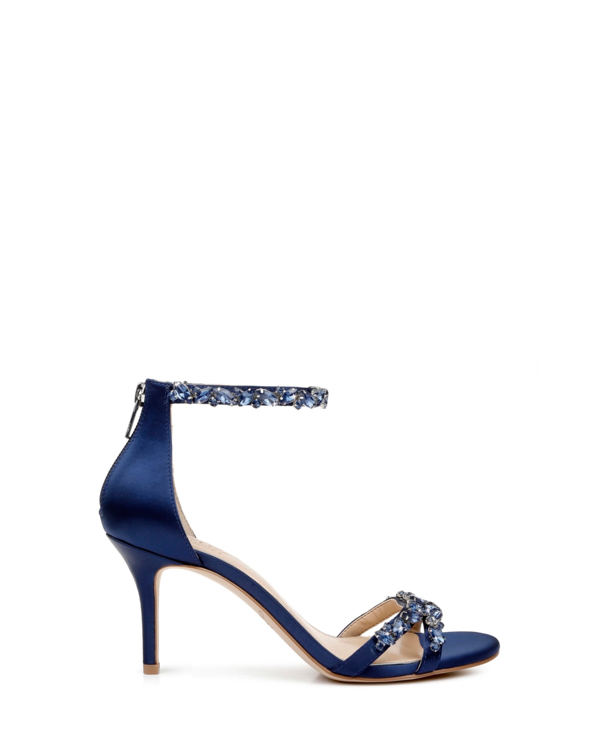 Jewel Badgley Mischka Women's Caroline Embellished Ankle Strap Evening Sandals
