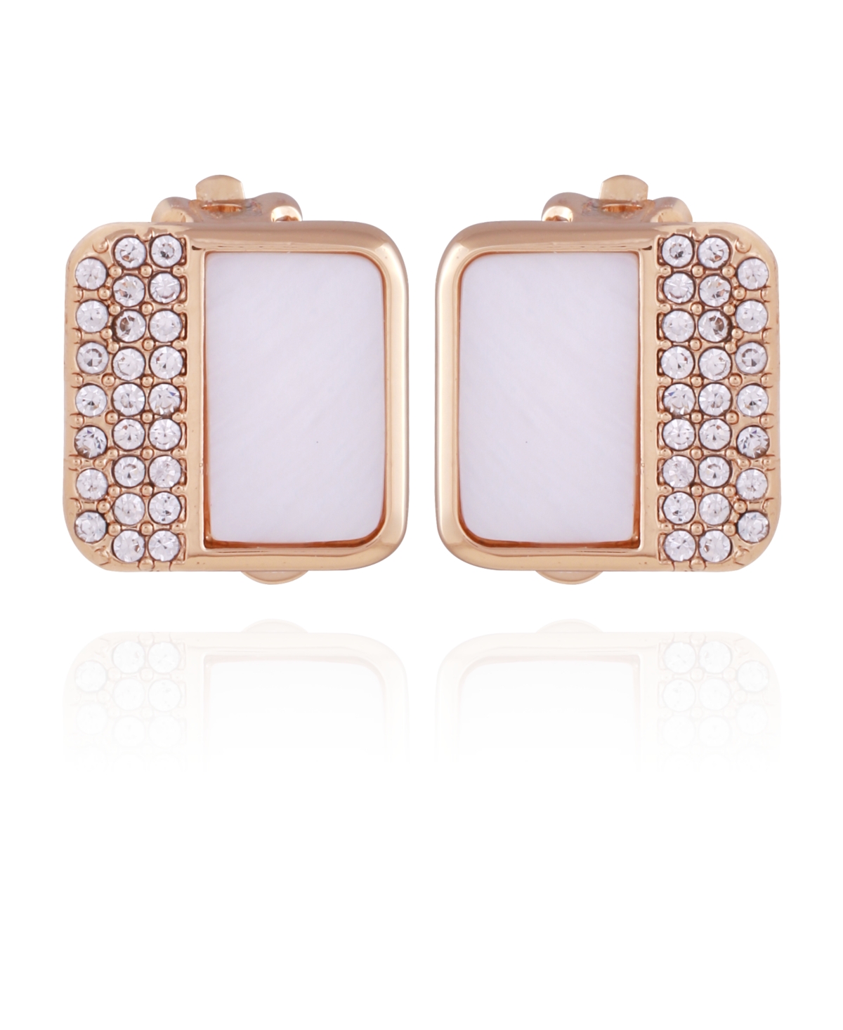 Women's Shell Chic Button Clip Earring - Gold-Tone