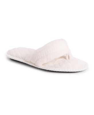 white slip on slippers