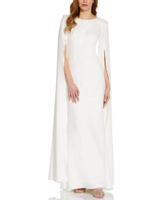 Adrianna Papell Split-Sleeve Crepe Gown - Macy's