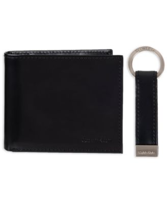 Calvin Klein Mens Leather Rfid Wallet Collection In Brown