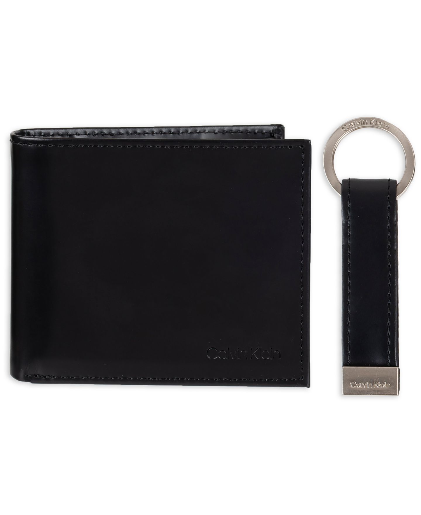 Мужской кошелёк Calvin Klein Leather RFID Wallet Collection, цвет: Чёрный — фото 1