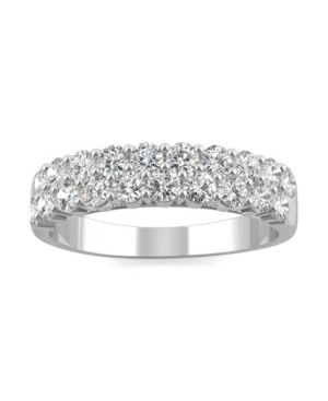 Charles & Colvard Moissanite Two Row Band 1 Ct. T.w. Diamond Equivalent In 14k White Gold