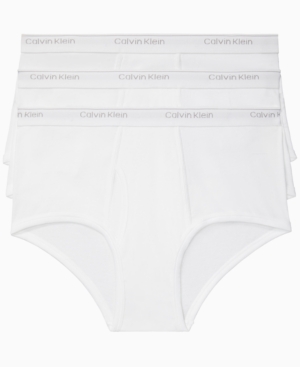 Shop Calvin Klein Men's Big & Tall Cotton Classics 3-pack Briefs Underwear In White