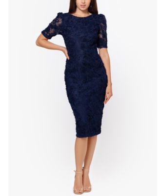 Xscape Lace Cap Sleeve Dress