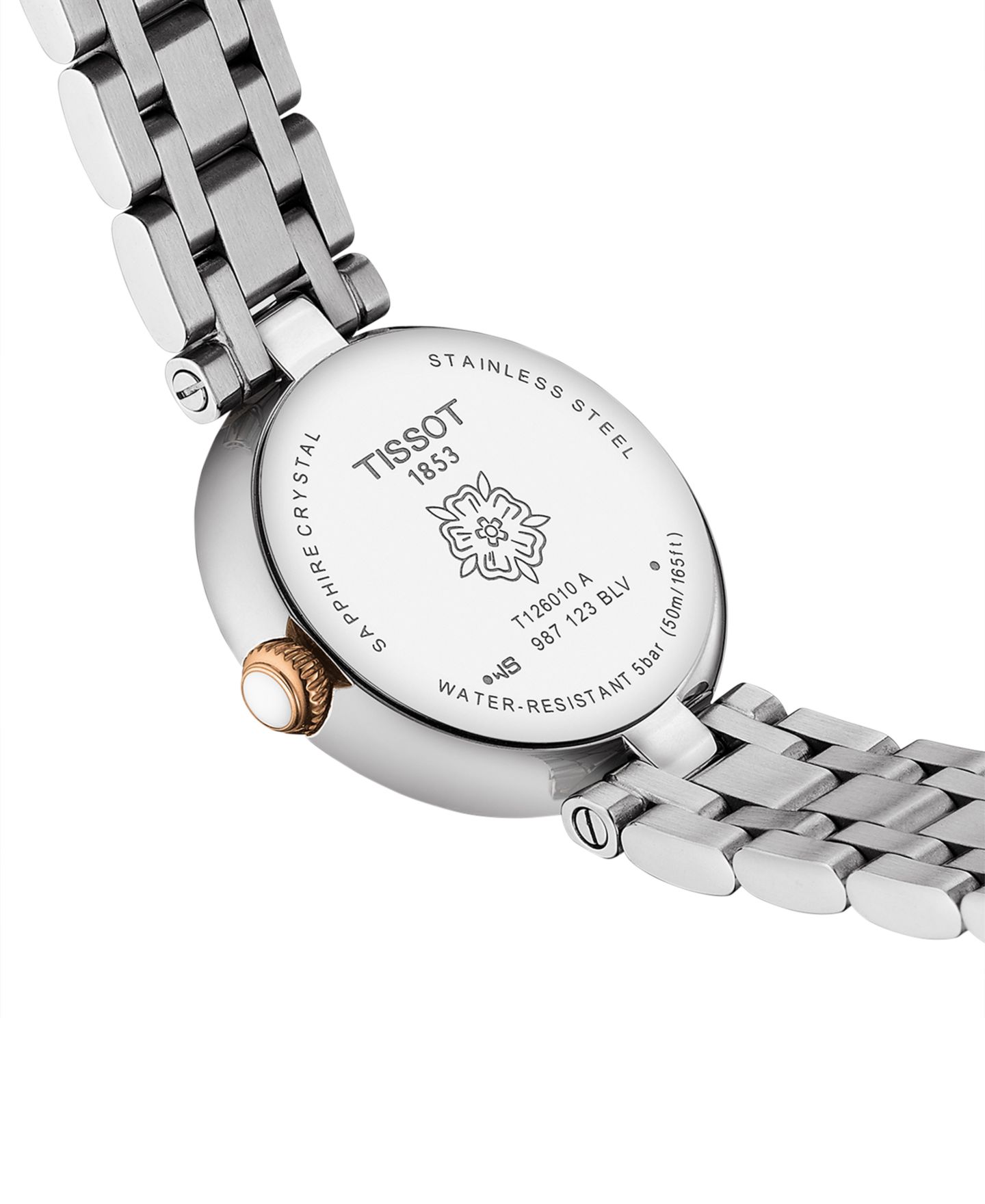 Женские часы Tissot Swiss Bellissima Two-Tone Stainless Steel Bracelet Watch 26mm — фото 4