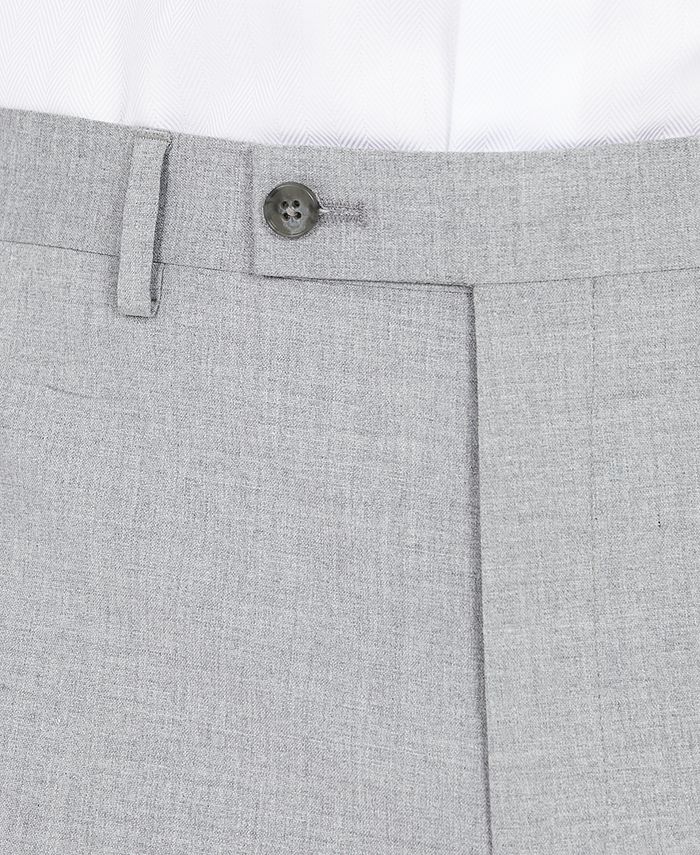 DKNY Men's ModernFit Light Gray Stretch Dress Pants Macy's