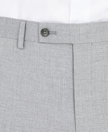DKNY Men's Modern-Fit Light Gray Stretch Dress Pants & Reviews - Suits ...