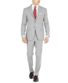 Men's Light Gray Modern-Fit Stretch Suit Separates 