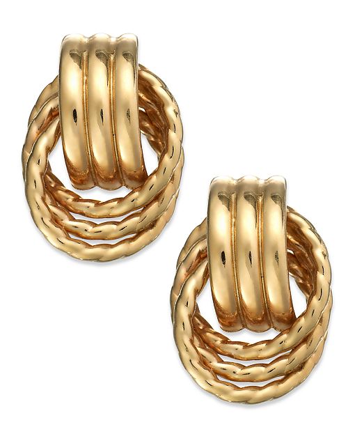Macy's 14k Gold Door Knocker Earrings & Reviews - Earrings - Jewelry ...