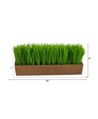 12" Grass Artificial Plant in Decorative Planter