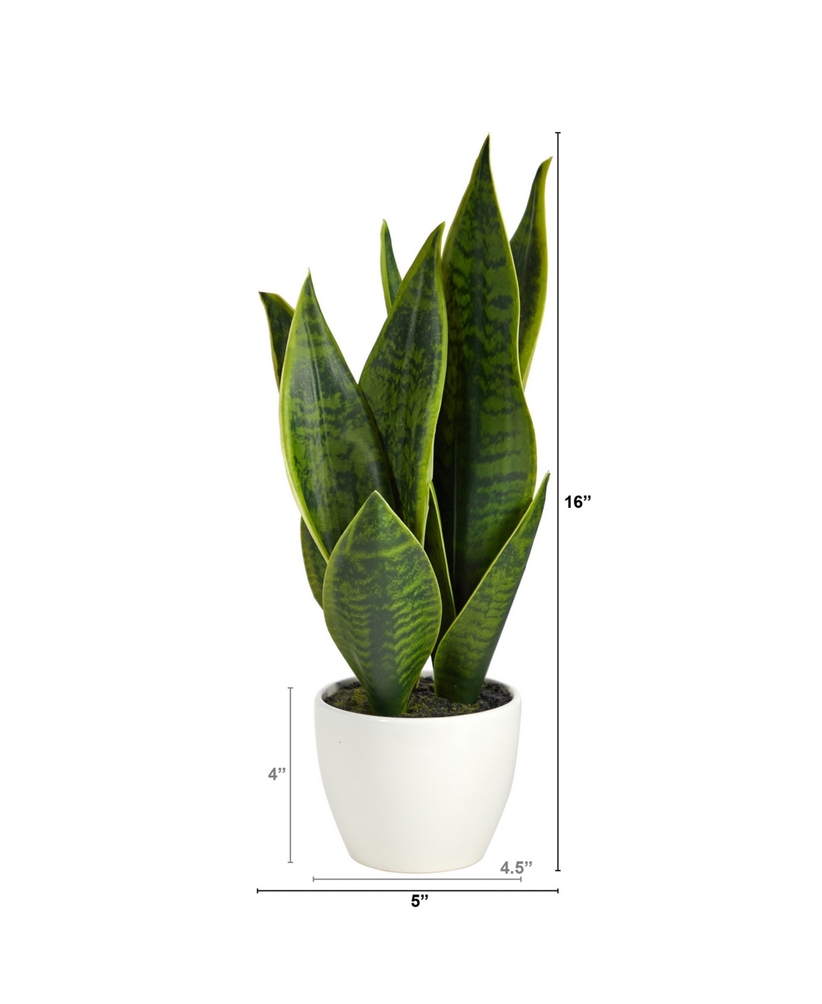 NEARLY NATURAL 16" SANSEVIERIA ARTIFICIAL PLANT 