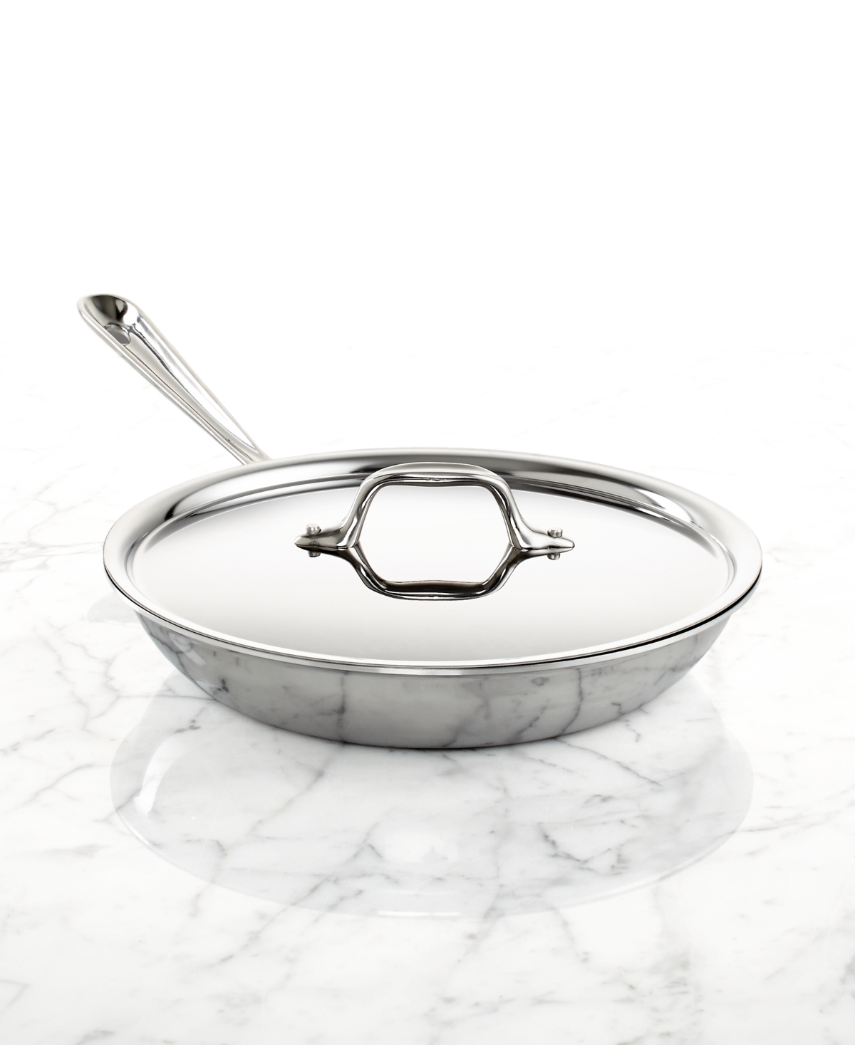 All Clad Tri-Ply Stainless Steel 10 Covered Fry Pan