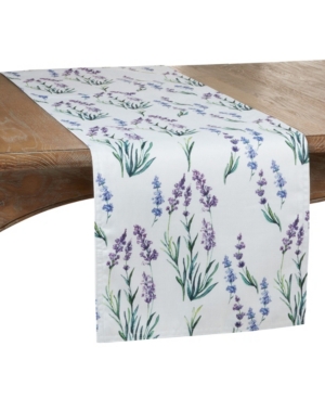 Saro Lifestyle Lavender Table Runner, 108" X 16" In Open Purple