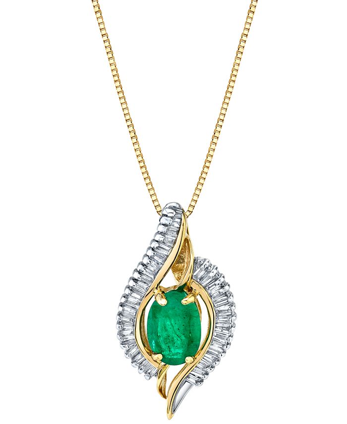 Macy's sales emerald necklace
