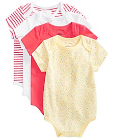 Baby Girls Daisies Cotton Bodysuits Set, Created for Macy's