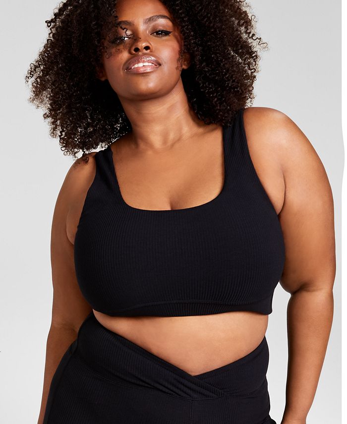 Nina Parker Trendy Plus Size Ribbed Knit Bralette Created For Macy S Reviews Tops Plus Sizes Macy S