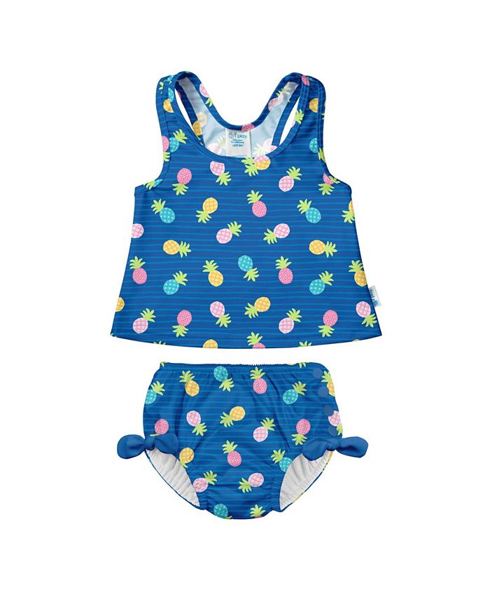 green sprouts Baby Girls Two-Piece Ruffle Tankini with Built-in Snap ...