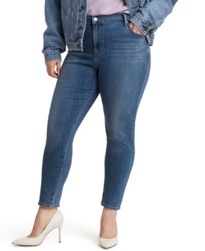 Levi's Trendy Plus Size 721 High-rise Skinny Jeans In Lapis Air