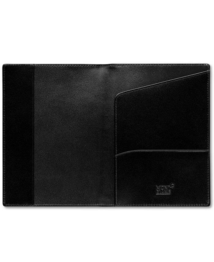 Montblanc Black Leather Meisterstück Passport Holder 35285 - Macy's